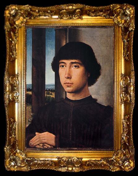 framed  Hans Memling Portrait of a young man, ta009-2